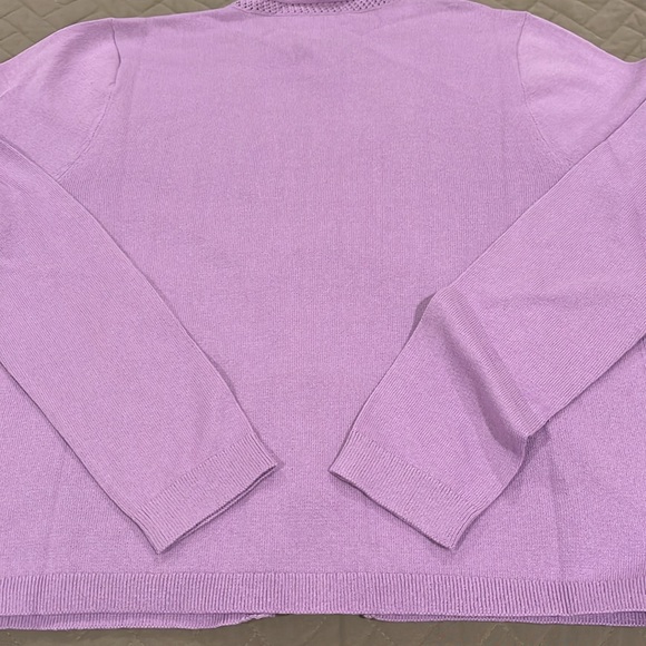 J. Crew Bright Lilac Tie-front Cardigan Sweater/NWT/M - Picture 6 of 9